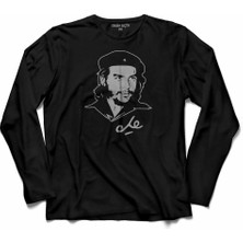 Kendim Seçtim Ernesto Che Guevara Küba Devrimci Silüet  Uzun Kollu Tişört Baskılı Çocuk T-Shirt