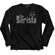 Kendim Seçtim The Barista Godfather Coffee Kahve Espresso  Uzun Kollu Tişört Baskılı Çocuk T-Shirt