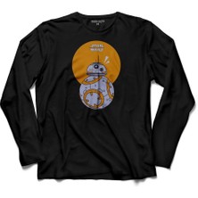 Kendim Seçtim Star Wars Bb-8 Bb8 Fathead  Uzun Kollu Tişört Baskılı Çocuk T-Shirt
