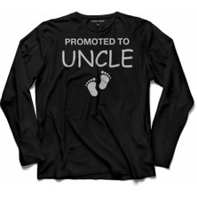 Kendim Seçtim Promoted Touncle Amca Dayı Oldum Yeni Doğan  Uzun Kollu Tişört Baskılı Çocuk T-Shirt