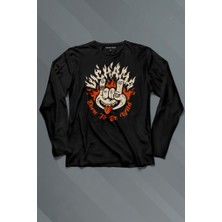 Kendim Seçtim Born To Be Wild Rock And Roll Music Müzik Uzun Kollu Tişört Baskılı Çocuk T-Shirt