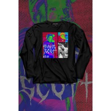 Kendim Seçtim Travis Scott Rap Music Trap Müzik Sokak Hiphop Uzun Kollu Tişört Baskılı Çocuk T-Shirt