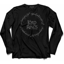 Kendim Seçtim Lotr Lord Of The Rings Yüzüklerin Efendisi Logo  Uzun Kollu Tişört Baskılı Çocuk T-Shirt