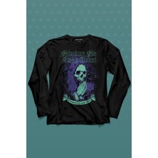 Kendim Seçtim Skull Kurukafa Renkler Latince Urban Street Culture Wear Sokak Uzun Kollu Tişört Baskılı Çocuk T-Shirt