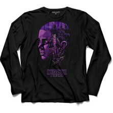 Kendim Seçtim Stranger Things Eleven Face Upsıde Down  Uzun Kollu Tişört Baskılı Çocuk T-Shirt