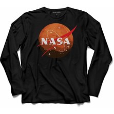 Kendim Seçtim Nasa Mars Gezegen Logosu Cosmos Astronot  Uzun Kollu Tişört Baskılı Çocuk T-Shirt
