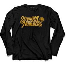 Kendim Seçtim Strength In Numbers Stephen Curry Logo  Uzun Kollu Tişört Baskılı Çocuk T-Shirt