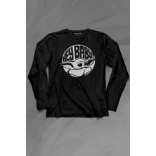 Kendim Seçtim Baby Yoda Star Wars Mandalorian Jedi Uzun Kollu Tişört Baskılı Çocuk T-Shirt