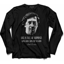 Kendim Seçtim Don Pablo  Narcos El Patron  Uzun Kollu Tişört Baskılı Çocuk T-Shirt