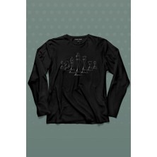 Kendim Seçtim Satranç Zeka Strateji Oyunu Santranç Uzun Kollu Tişört Baskılı Çocuk T-Shirt