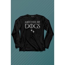 Kendim Seçtim Mother Of Dog Mam Köpek Babası Hayvansever Veteriner Uzun Kollu Tişört Baskılı Çocuk T-Shirt