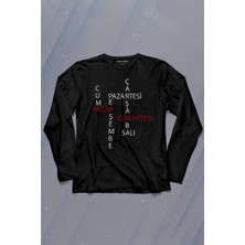 Kendim Seçtim Günler Minimal Yazılı Uzun Kollu Tişört Baskılı Çocuk T-Shirt
