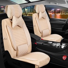 Ack Honda Cr-V Uyumlu Lüks Deri Oto Koltuk Kılıfı Ön/arka Set Elit Bej 97-18