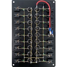 Kartal Marin Sealux 18 Anahtarlı Switch Panel 12-24v Sigorta Paneli148X230 mm