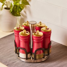 Karaca Gold Berry 7 Parça Round Cam Baharat Takımı