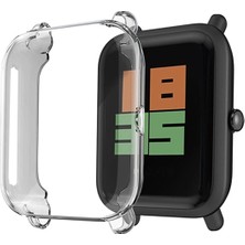 Basias Amazfit Bip U / Bip S Akıllı Saat Uyumlu Önü Kapalı Tpu Silikon Kılıf 360 Koruma
