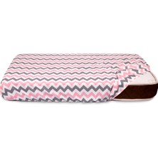 Baby Meva Fitted Pembe Zigzag Bebek Çarşafı 50x90