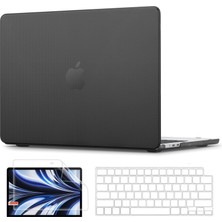 Novstrap Apple MacBook Air M2 13.6 Inç A2681 Uyumlu Kılıf Dots Design-Şeffaf Klavye Kılıfı-Film
