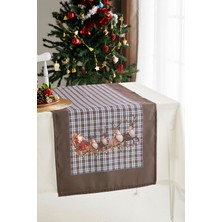 Ays Home Pötikareli Geyikli Noel Baba Christmas Yılbaşı Runner