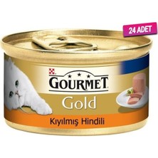 Gourmet Gold Kıyılmış Hindili Yetişkin Kedi Konservesi 85 gr 24 Adet