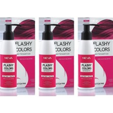 Neva Flashy Colors Yarı Kalıcı Saç Boyası 100 Ml Şeker Pembe 3 Adet