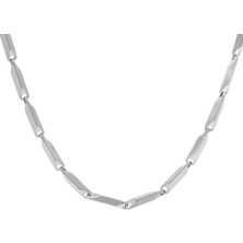 Tesbihane Silver Renk 55 cm 317L Çelik Singapur Zincir