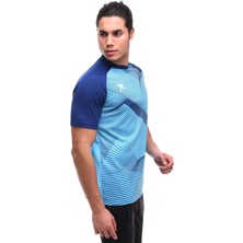 Raru Erkek Baskılı T-Shirt Justa Turkuaz