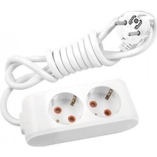 Viko Multi-Let 2'li Kablolu Priz 5 Mt. Beyaz