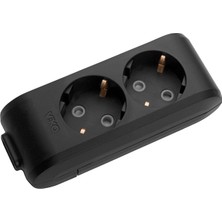 Viko Multi-Let 2'li Priz Klemensli  Grup Priz Siyah