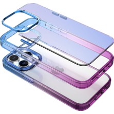 Buff iPhone 14 Pro Max Air Bumper Rainbow Kılıf Blue Purple