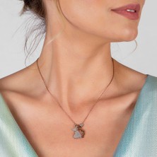 Dazerling 925 Ayar Gümüş Zirkon Taşlı Gelin Damat Kolye - Model - 2