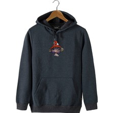 Terapi Men Erkek Antrasit Önü Ducks Ördek Baskılı Kapüşonlu Sweatshirt 22K-5200322-8