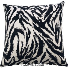 Pillows Store Zebra Desenli Siyah-Beyaz Kırlent Kılıfı 45CM*45CM