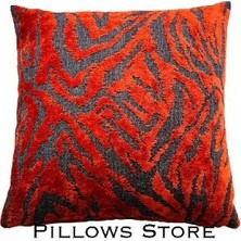 Pillows Store Zebra Desenli Kiremit Kırlent Kılıfı 45 Cm*45 cm