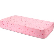 Baby Meva Fitted Pembe Yıldız Bebek Çarşafı 80x180