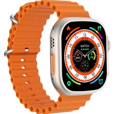 Sekoda Watch 8 Ultra Turuncu Akıllı Saat Apple iPhone ve Android Tüm Telefonlara Uyumlu