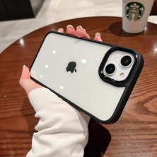 Moodcase iPhone 13 Uyumlu Renkli Nikelaj Krom Kamera Koruma Yükselti Detaylı Kılıf