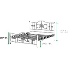 Mobilya Dükkanım Pero Metal Karyola 120X200 ARM110B