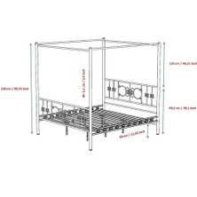 Mobilya Dükkanım Stella Sultan Metal Karyola 140X190 ARM175