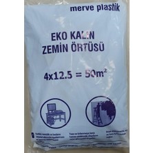 Htm Yapı Kalite Kalın Etli Boya Örtü Zemin Brandası Eşya Koruma Naylonu 50 M2 = 4 x 12,5