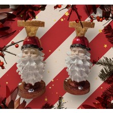 1001 Fırça Polyester Noel Baba Mumluk 2'li Set