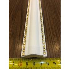 Yeditepe Osmanlı 2 Şeritli Dekoratif Altın Sarı Taşlı Strafor Köpük Kartonpiyer Çıta - 5 Metre