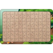 Mutlu Hayvanlar 108 Parça Ahşap Çocuk Puzzle Yapboz