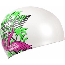 Mad Wave Flamingo Desenli Silikon Çocuk Bonesi 6-12 Yaş