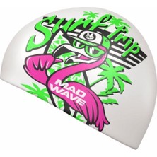 Mad Wave Flamingo Desenli Silikon Çocuk Bonesi 6-12 Yaş
