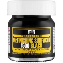 Mr Hobby Gunze SF288 40 Ml. Mr.finishing Surfacer 1500, Siyah Astar Maket Boyası