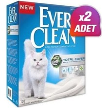 Ever Clean 2 Adet -  Total Cover Kokusuz Kedi Kumu 10 Lt