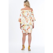 Şans Kadın Kemik Volanlı Elbise 26N11628