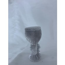 Sırmalı Çeyiz Nikah ve Düğünler Için El Işi Gri Bardak Takı Iğneliği