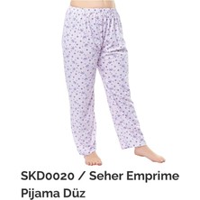 Seher Yıldızı Desenli Kadın Uzun Anne Pijama Altı 020
